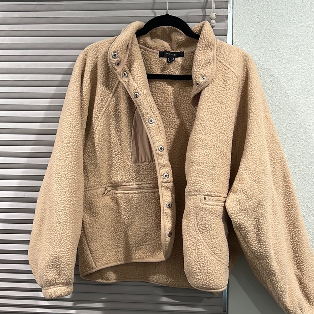 Forever 21 Sherpa button up jacket